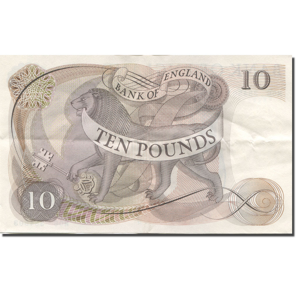 Banknote, Great Britain, 10 Pounds, Undated (1964-1975), KM:376c, AU(55-58)