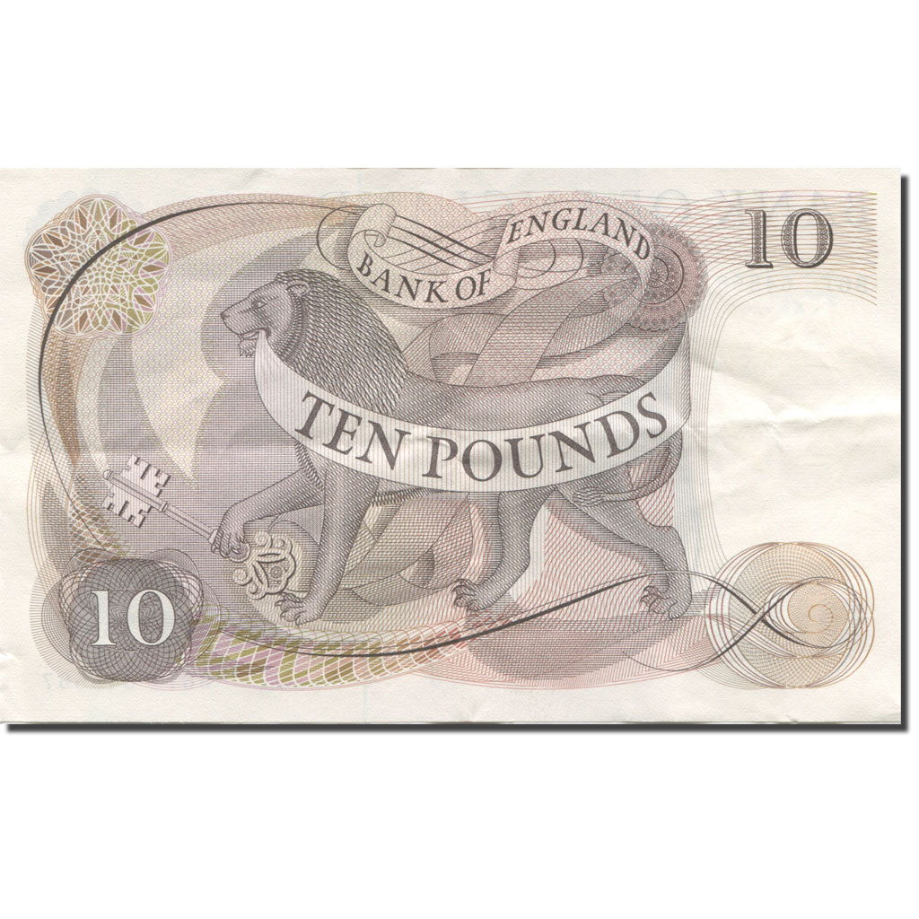 Banknote, Great Britain, 10 Pounds, Undated (1964-1975), KM:376c, AU(55-58)
