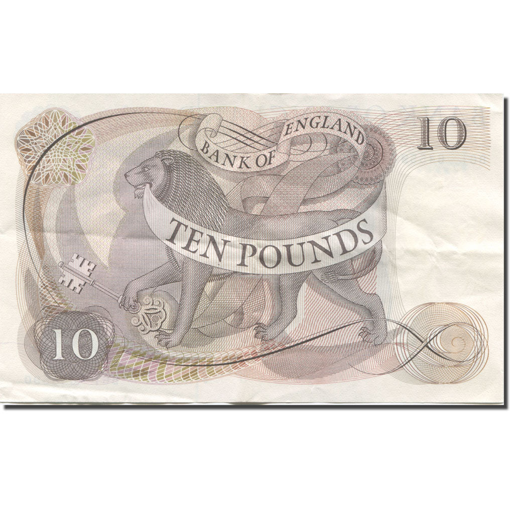 Banknote, Great Britain, 10 Pounds, Undated (1964-1975), KM:376c, AU(55-58)