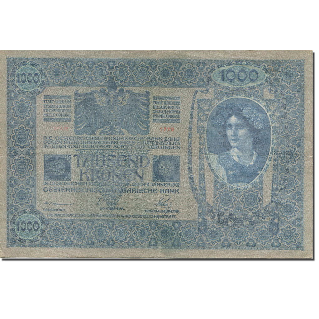 Banknote, Austria, 1000 Kronen, 1902, 1902-01-02, KM:60, AU(55-58)