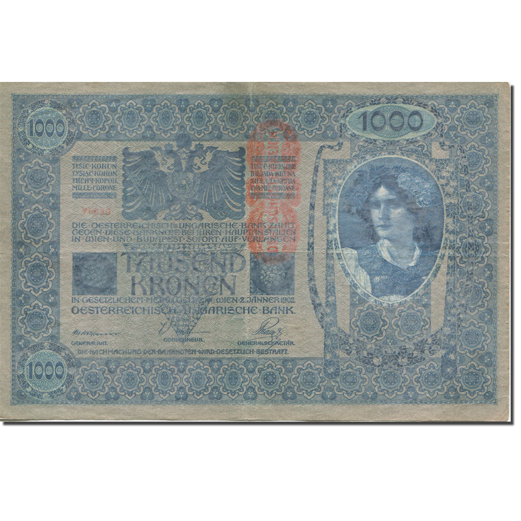 Banknote, Austria, 1000 Kronen, 1902, 1902-01-02, KM:60, AU(55-58)