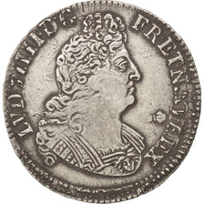 FRANCE, 1/2 Écu aux 8L 2e type, 1/2 ECU, 45 Sols, 1704, Paris, KM #355.1, ...