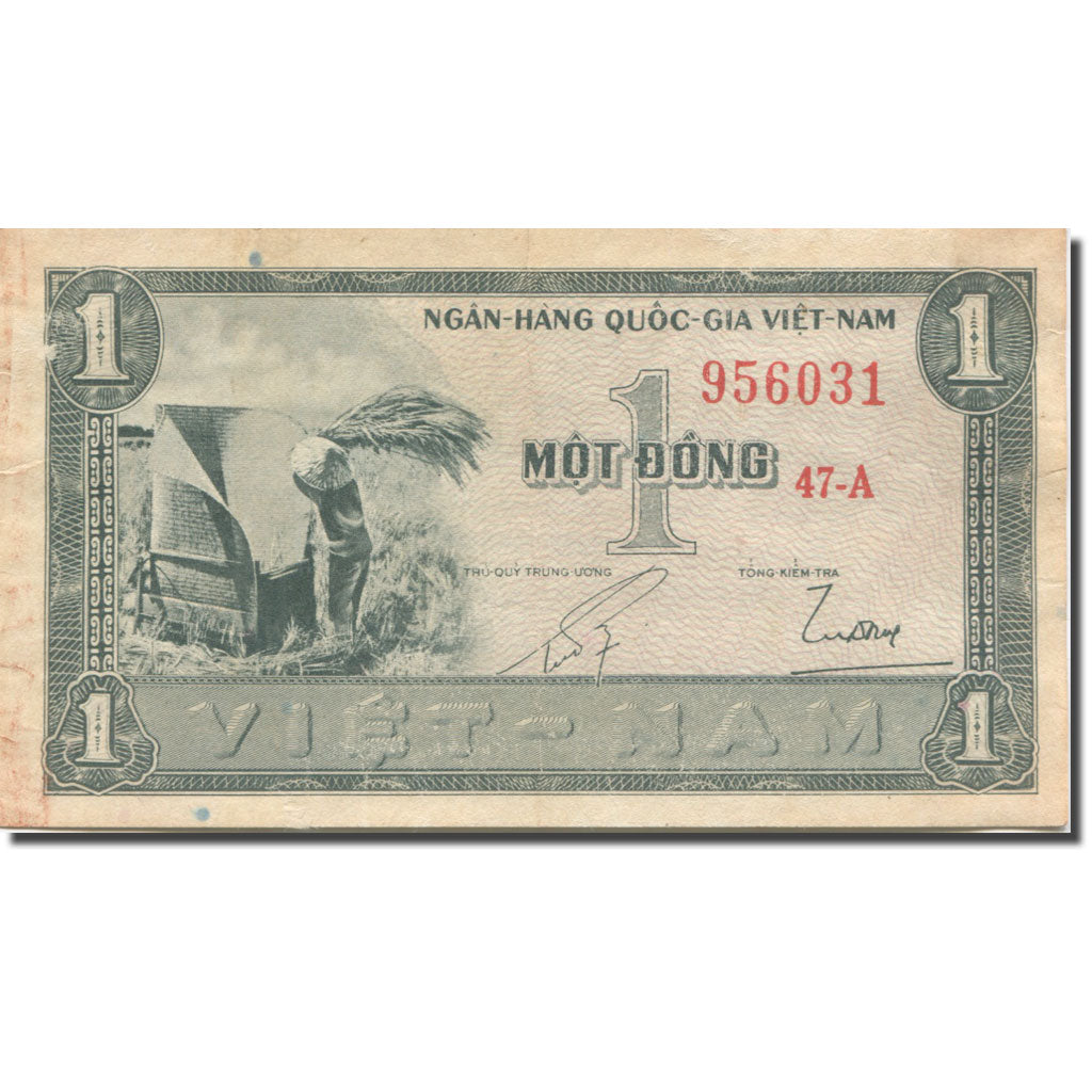 Banconote, Vietnam del Sud, 1 Dông, Undated (1955), 1955, KM:11a, BB+