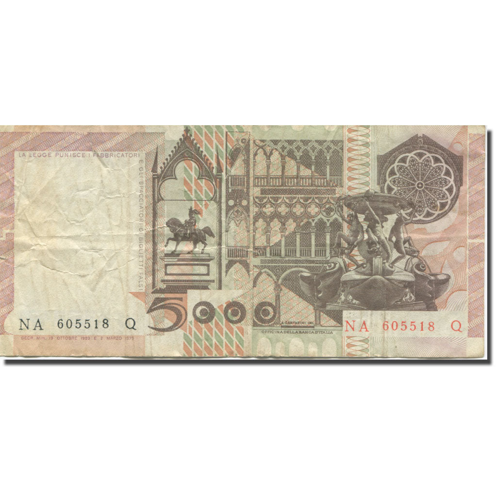 Banconote, Italia, 5000 Lire, 1983, 1983-10-19, KM:105b, BB