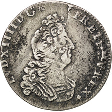 FRANCE, 1/12 Écu aux insignes, 1/12 ECU, 10 Sols, 1702, Paris, KM #321.1, ...