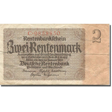 Billet, Allemagne, 2 Rentenmark, 1937, 1937-01-30, KM:174a, TTB