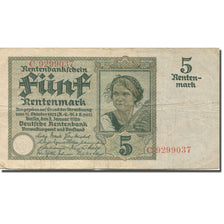 Banconote, Germania, 5 Rentenmark, 1925-1926, 1926-01-02, KM:169, BB