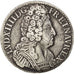 Francia, Louis XIV, Écu aux 3 couronnes, Ecu, 1709, Caen, MB+, Argento, KM:3...