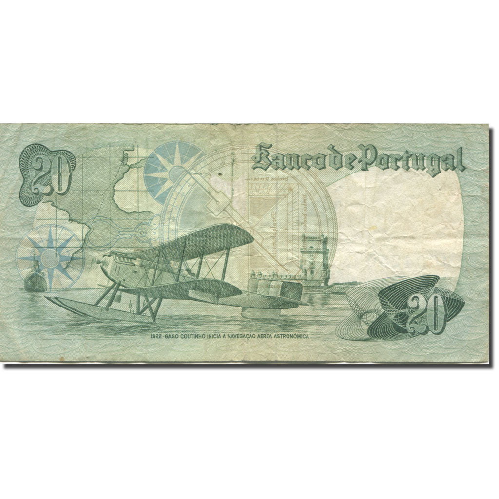 Billet, Portugal, 20 Escudos, 1978-1979, 1978-10-04, KM:176b, TTB