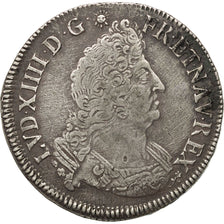 Monnaie, France, Louis XIV, 1/2 Écu aux palmes, 1/2 Ecu, 1695, Bordeaux, TTB