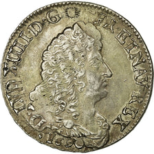 Moneta, Francia, Louis XIV, 1/2 Écu aux 8 L, 1/2 Ecu, 1690, Aix, BB, Argento