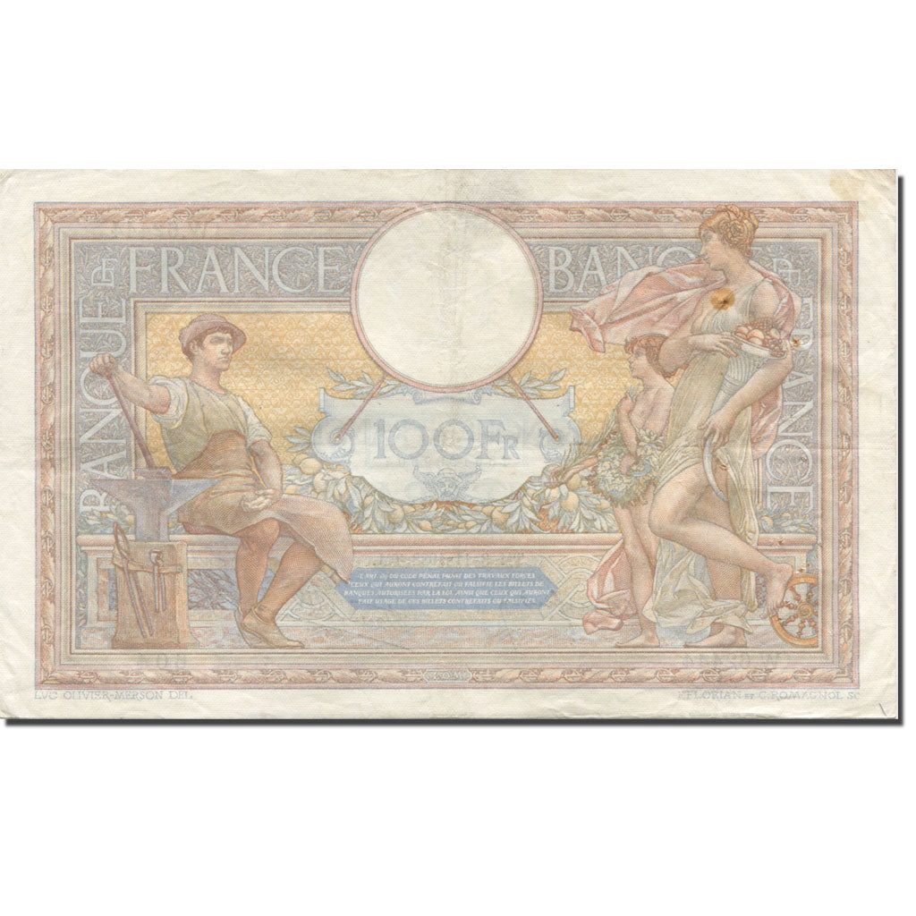 Frankreich, 100 Francs, Luc Olivier Merson, 1938, 1938-11-03, SS, Fayette:25.34