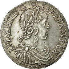 Moneda, Francia, Louis XIV, 1/2 Écu à la mèche longue, 1/2 Ecu, 1655