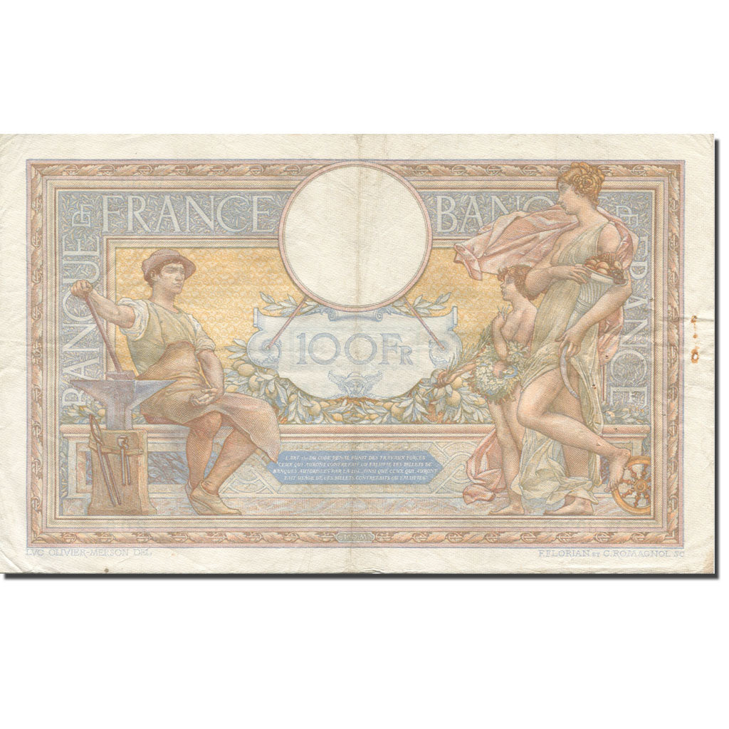 Francia, 100 Francs, Luc Olivier Merson, 1933, 1933-02-09, MBC+, Fayette:24.12
