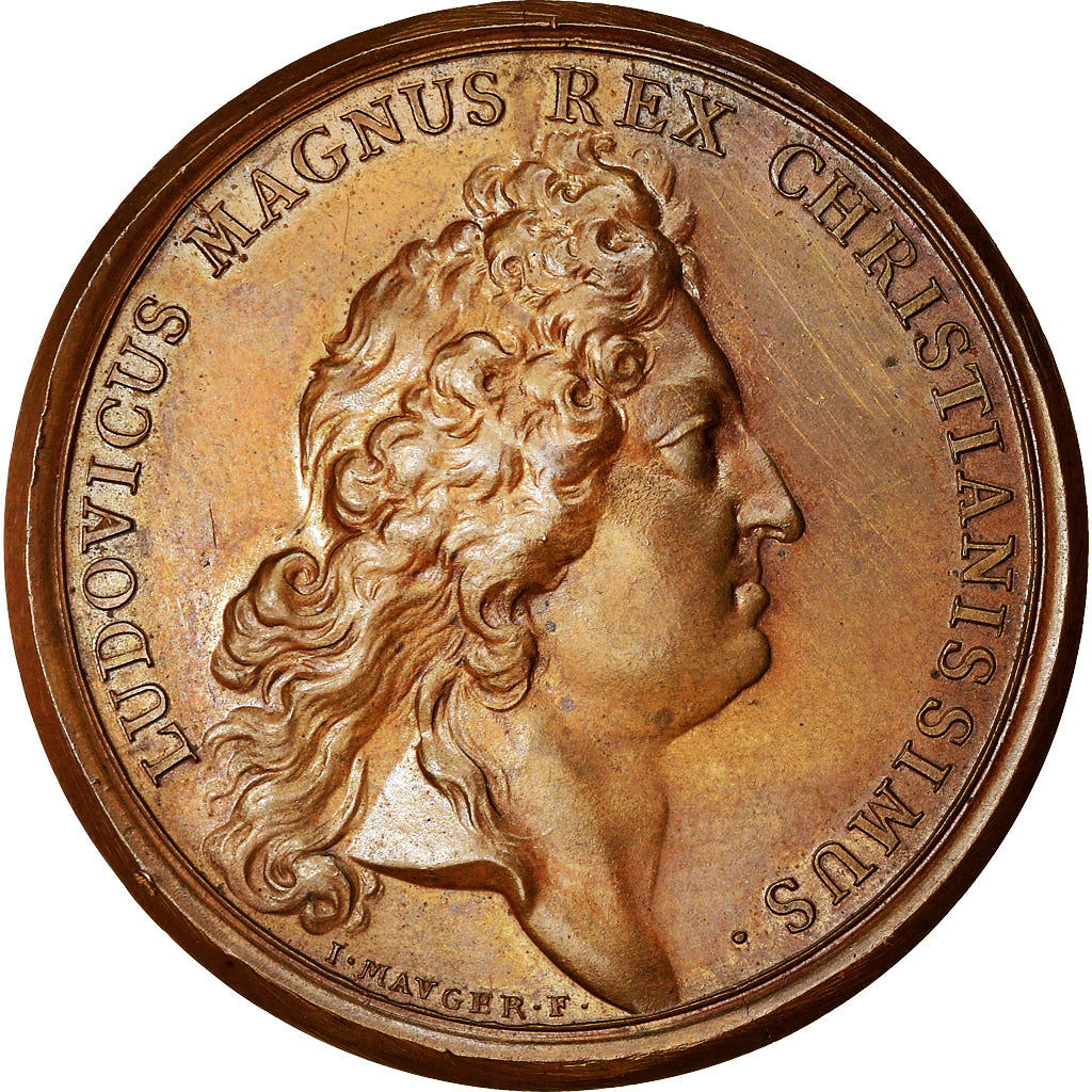 France, Medal, Louis XIV, Le Pont Royal à Paris, History, 1685, Mauger