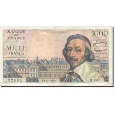 Francja, 1000 Francs, Richelieu, 1956, 1956-12-06, AU(55-58), Fayette:42.24