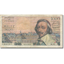 Frankrijk, 1000 Francs, Richelieu, 1954, 1954-09-02, TB, Fayette:42.7, KM:134a