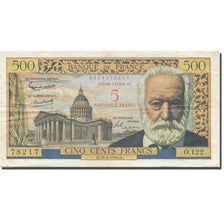 Frankrijk, 5 Nouveaux Francs on 500 Francs, Victor Hugo, 1959, 1959-02-12, TB+