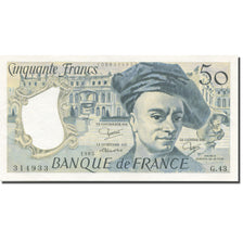 Francja, 50 Francs, Quentin de La Tour, 1985, AU(55-58), Fayette:67.11, KM:152b
