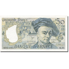 França, 50 Francs, Quentin de La Tour, 1988, AU(55-58), Fayette:67.14, KM:152d