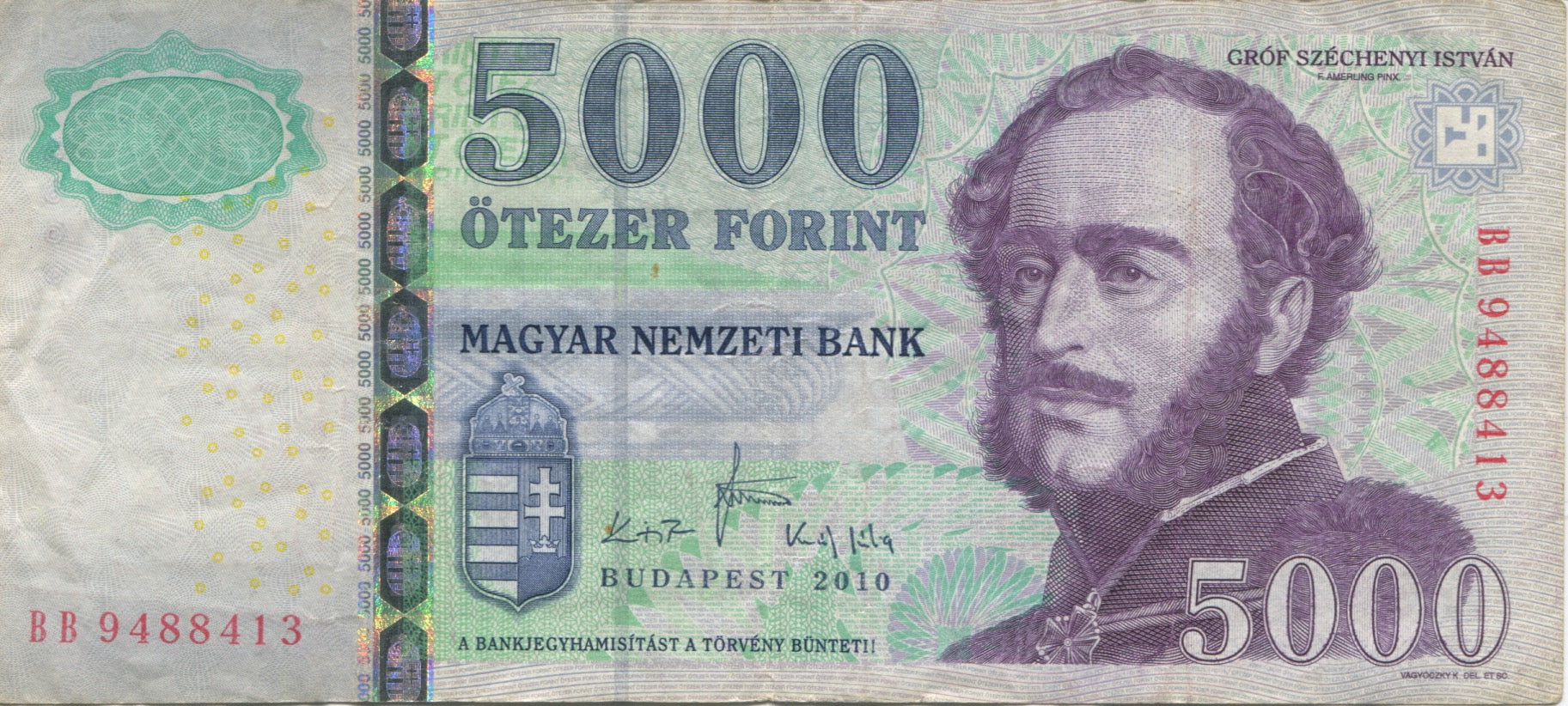 Banknote, Hungary, 5000 Forint, 2010, KM:199b, AU(50-53)