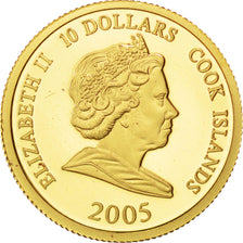 COOK ISLANDS, 10 Dollars, 2005, KM #1176, MS(65-70), Gold, 1.24