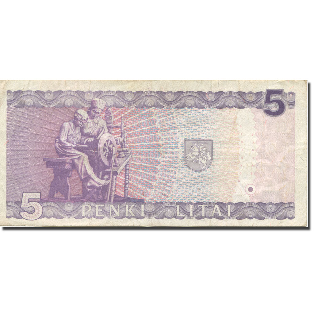 Banconote, Lituania, 5 Litai, 1993, KM:55a, SPL-