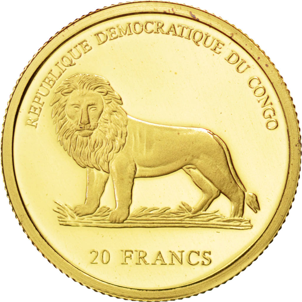 Congo, 20 Francs, 2006, FDC, Oro