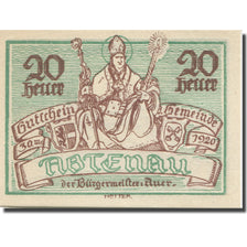 Banknote, Austria, Abtenau, 20 Heller, personnage 1, 1920 UNC(65-70) Mehl:FS 3a