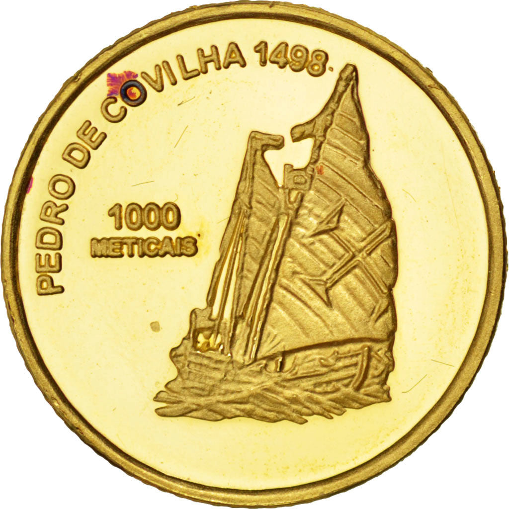 Mozambique, 1000 Meticais, 2004, MS(65-70), Gold, 1.24