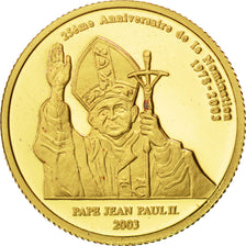 CONGO, DEMOCRATIC REPUBLIC, 20 Francs, 2003, KM #136, MS(65-70), Gold, 13.92,...