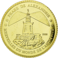 Coin, Ivory Coast, Le phare d'Alexandrie, 1500 Francs CFA, 2006, MS(65-70), Gold