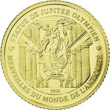 Coin, Ivory Coast, Statue de Jupiter, 1500 Francs CFA, 2006, MS(65-70), Gold