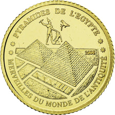 Coin, Ivory Coast, Pyramides d'Egypte, 1500 Francs CFA, 2006, MS(65-70), Gold
