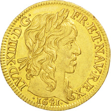 FRANCE, Louis d'or, Louis D'or, 1641, Paris, KM #104, AU(55-58), Gold, 6.74