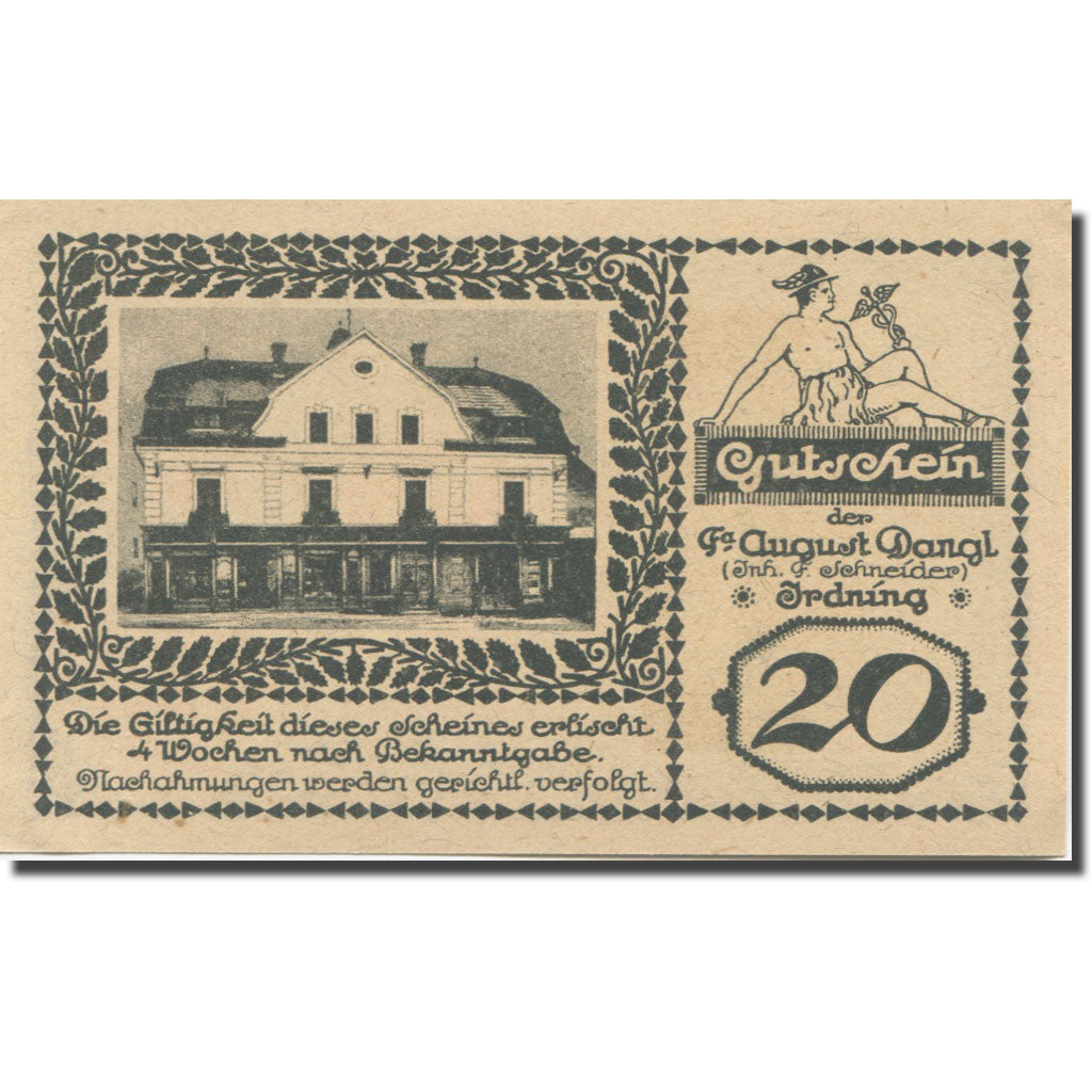 Banknote, Austria, Irdning, 20 Heller, montagne, 1920, UNC(63), Mehl:FS 416