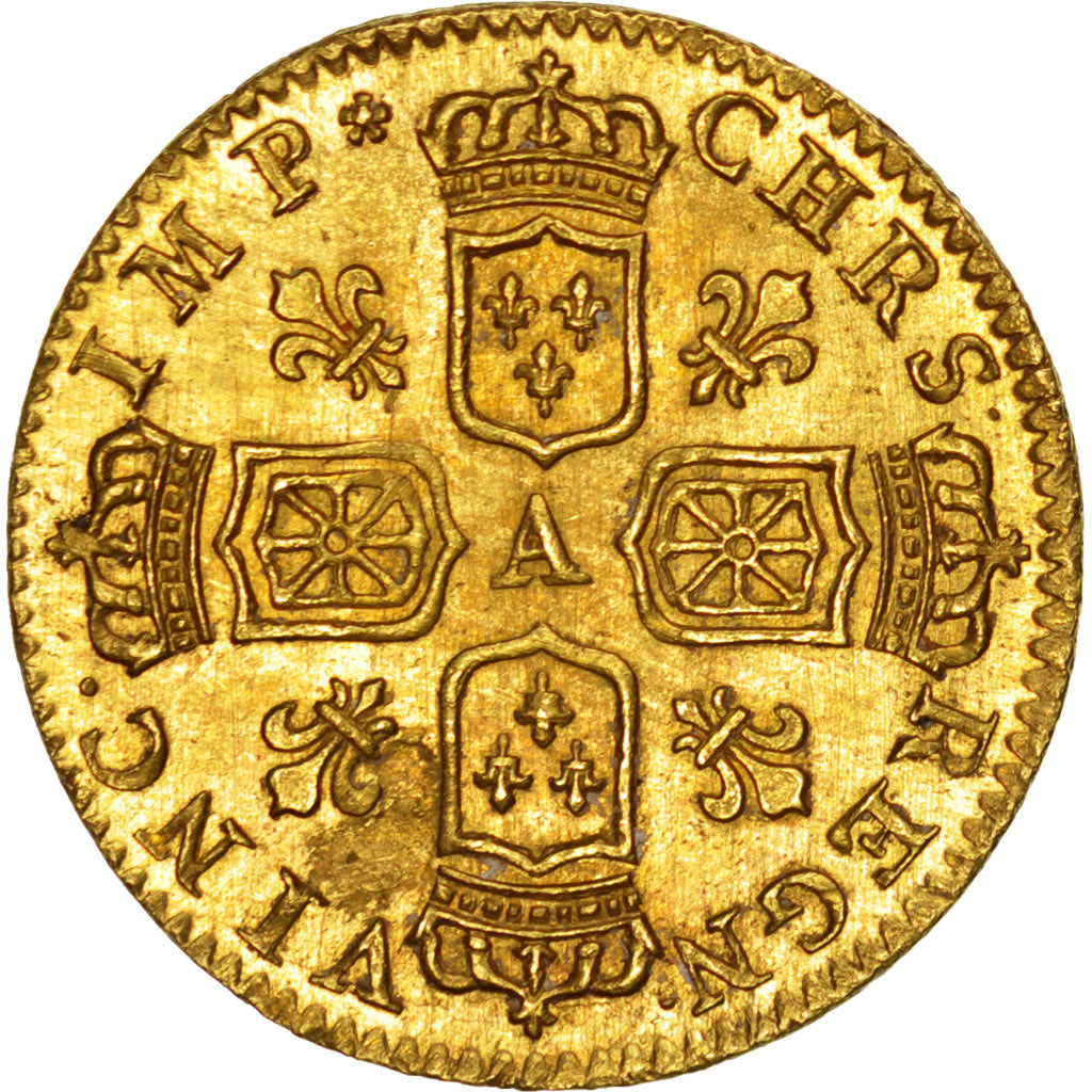 FRANCE, Louis D'or, 1717, Paris, KM #430.1, MS(63), Gold, Gadoury #335, 6.13
