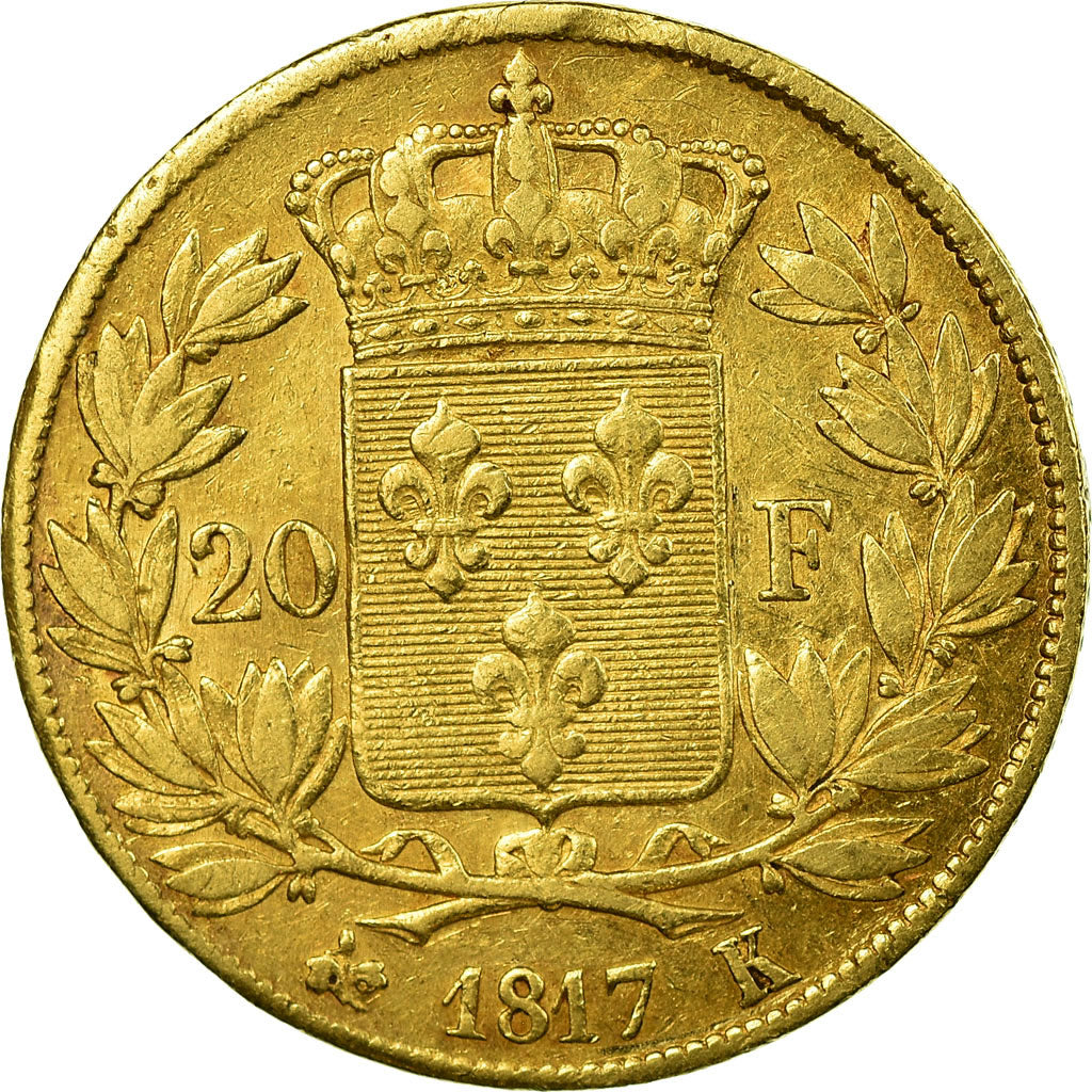 Monnaie, France, Louis XVIII, Louis XVIII, 20 Francs, 1817, Bordeaux, TTB, Or