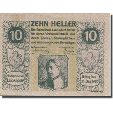 Banknote, Austria, Loosdorf, 10 Heller, personnage, 1920 UNC(63) Mehl:FS 563b