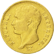 FRANCE, Napoléon I, 20 Francs, 1807, Lille, KM #A687.4, EF(40-45), Gold, Gadoury