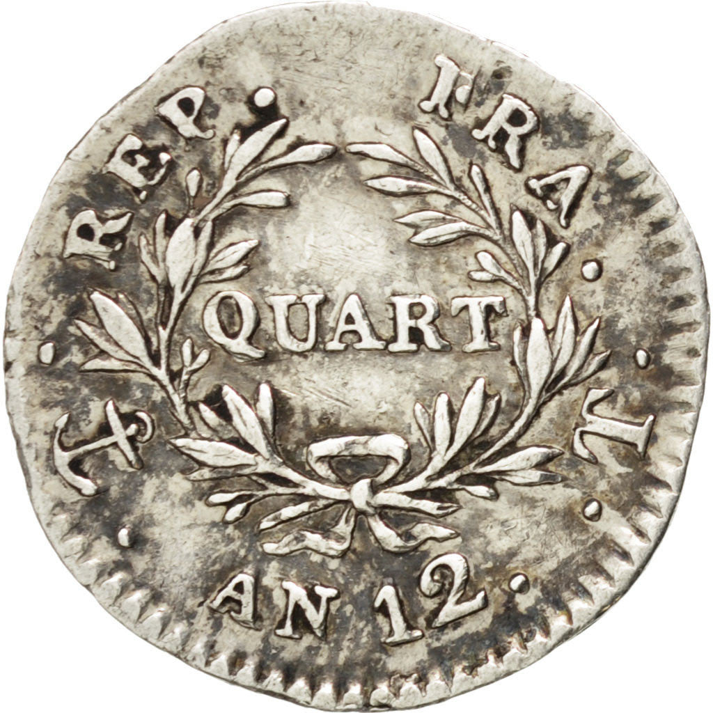 Premier Empire, Quart de Franc Napoléon Empereur An 12 Nantes, KM 654.10