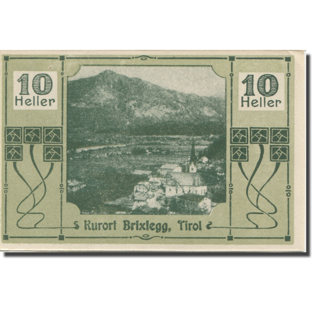 Banknote, Austria, Brixlegg, 10 Heller, paysage, 1920 UNC(63) Mehl:FS 104a