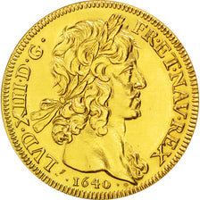 Louis XIII, Refrappe du 10 Louis d'or au col nu, comme Gadoury 63