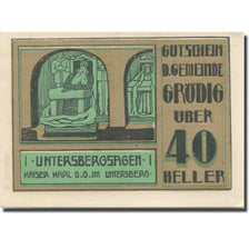 Banknote, Austria, Grödig, 40 Heller, personnage, 1920 UNC(63) Mehl:FS 290e