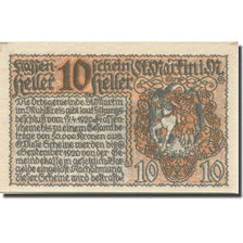 Banknote, Austria, St Martin, 10 Heller, personnage, 1920 UNC(63) Mehl:FS 912a