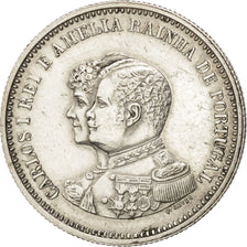 PORTUGAL, 200 Reis, 1898, KM #537, AU(55-58), Silver, 4.98