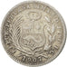 Pérou, République, 1/2 Dinero 1907, KM 206.2