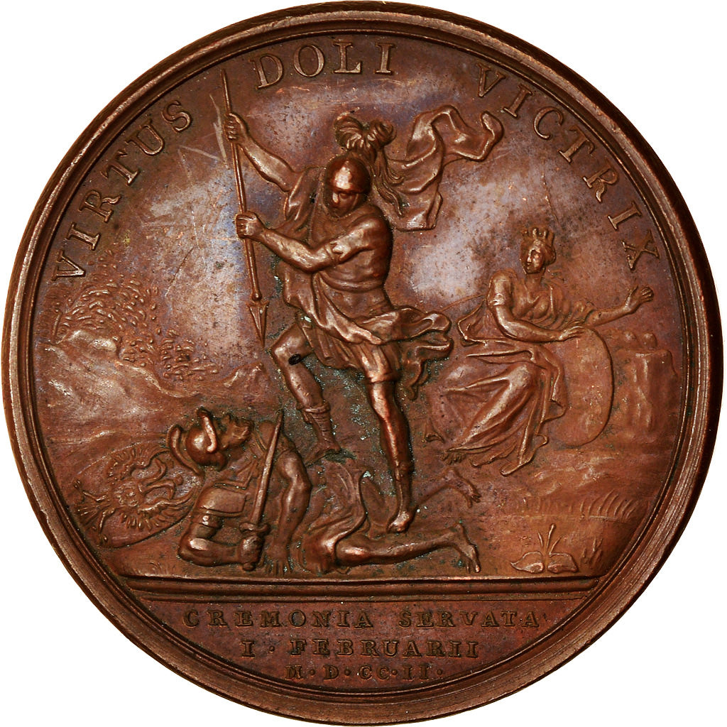 France, Medal, Louis XIV, Journée de Crémone, History, 1702, Mauger