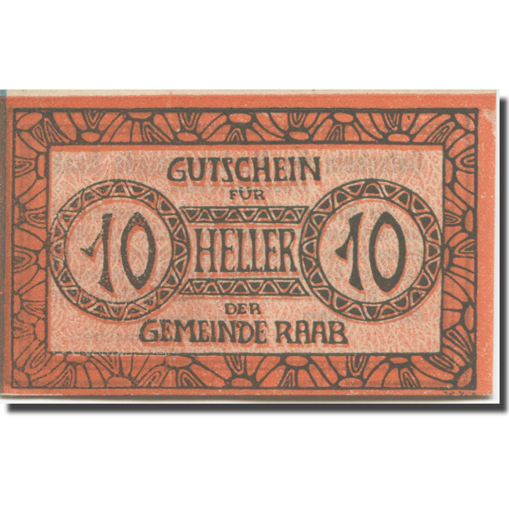 Banconote, Austria, Raab, 10 Heller, valeur faciale, SPL, Mehl:FS 805Ia