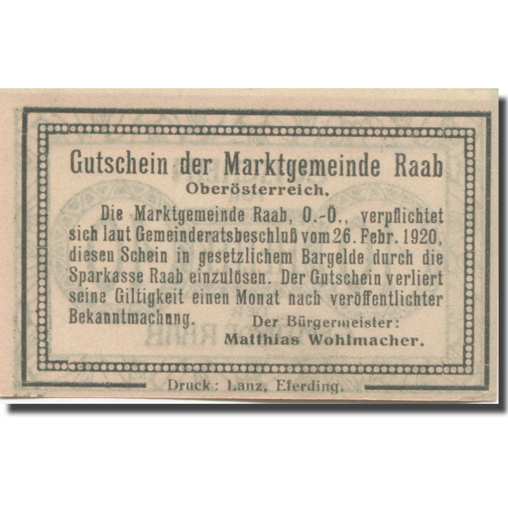 Banconote, Austria, Raab, 10 Heller, valeur faciale, SPL, Mehl:FS 805Ia